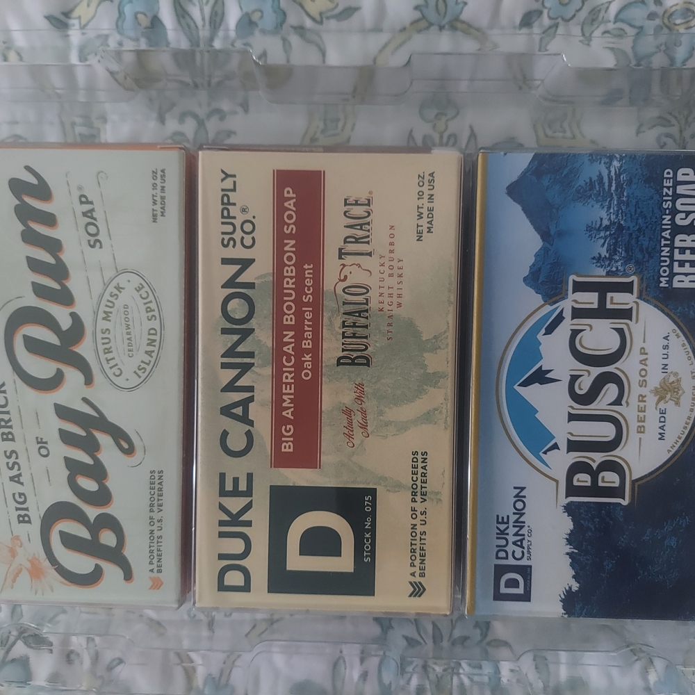 Men's Grooming Cleanser Set - Bay Rum, Buffalo Trace, and Busch Beer Soap